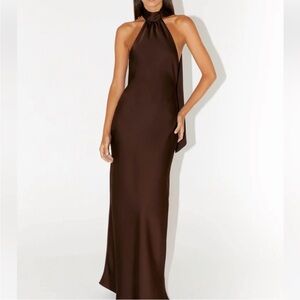 Peppermayo Chocolate Backless Dress